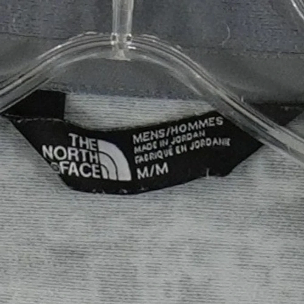 The North Face Fleece Jacket Men's Size Medium Black Gray Abstract Grid Full Zip